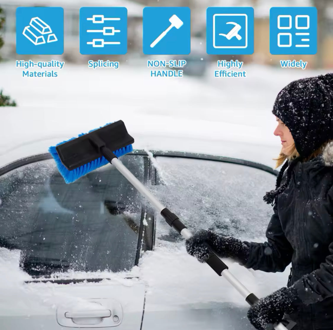 Soft Bristle Car Wash Brush, Windshield Window Wipe Glass Cleaner, Solar Window Car Cleaning Big Brush Soft Bristle Car Wash Brush, Windshield Window Wipe Glass Cleaner, Solar Window Car Cleaning Big Brush